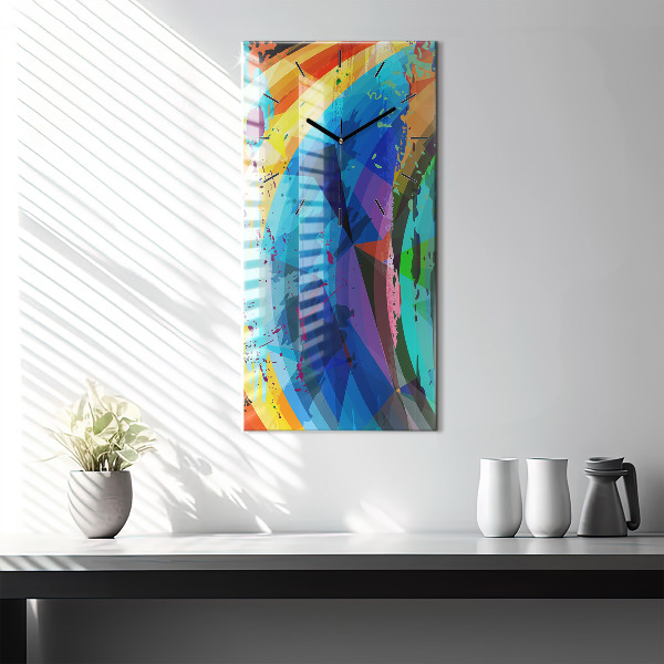 Zegar szklany pionowy Abstrakcyjne tło