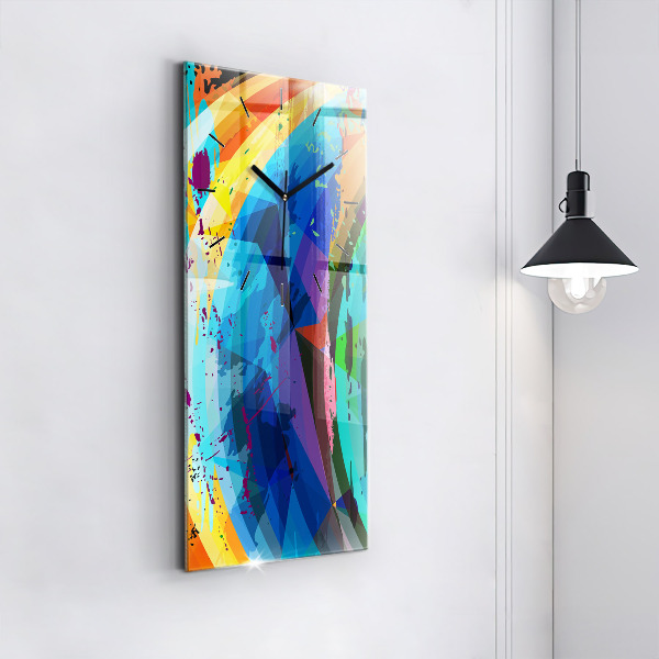 Zegar szklany pionowy Abstrakcyjne tło