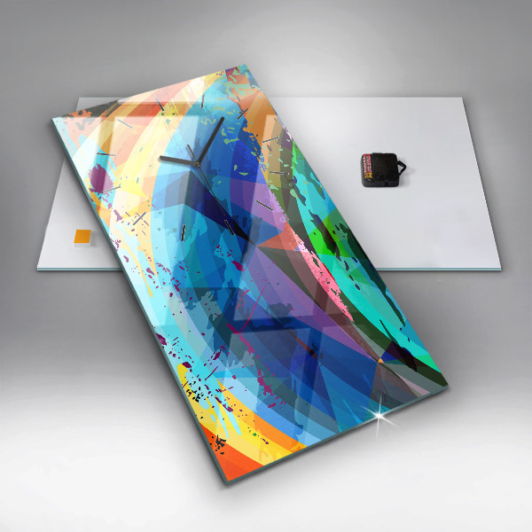 Zegar szklany pionowy Abstrakcyjne tło