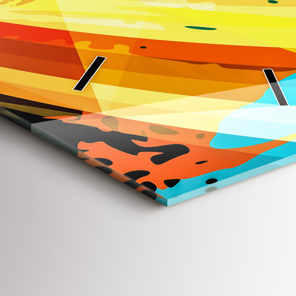 Zegar szklany pionowy Abstrakcyjne tło