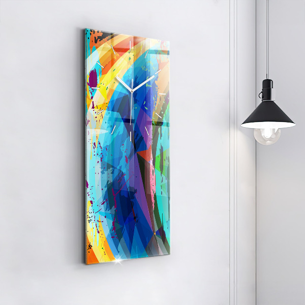 Zegar szklany pionowy Abstrakcyjne tło