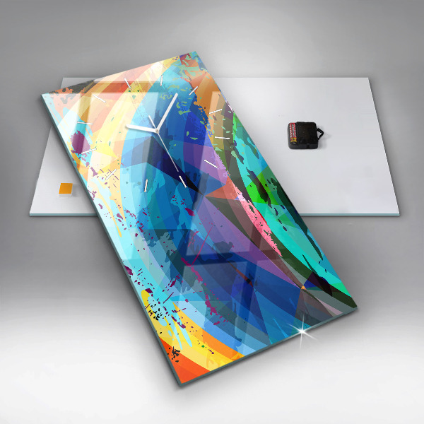 Zegar szklany pionowy Abstrakcyjne tło