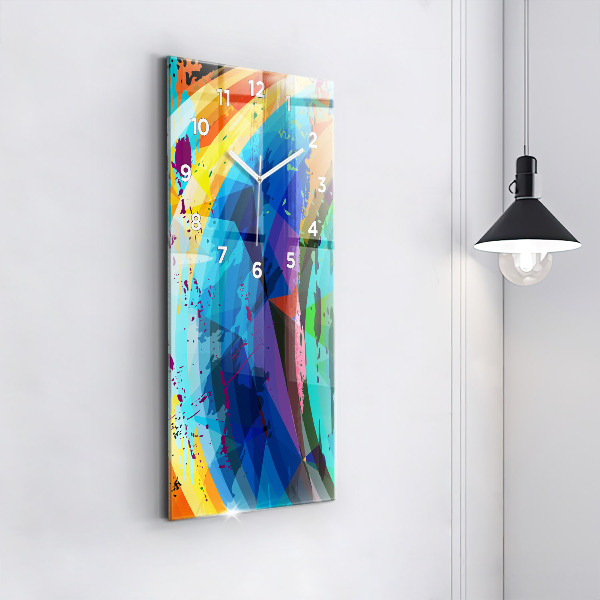 Zegar szklany pionowy Abstrakcyjne tło