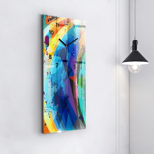 Zegar szklany pionowy Abstrakcyjne tło