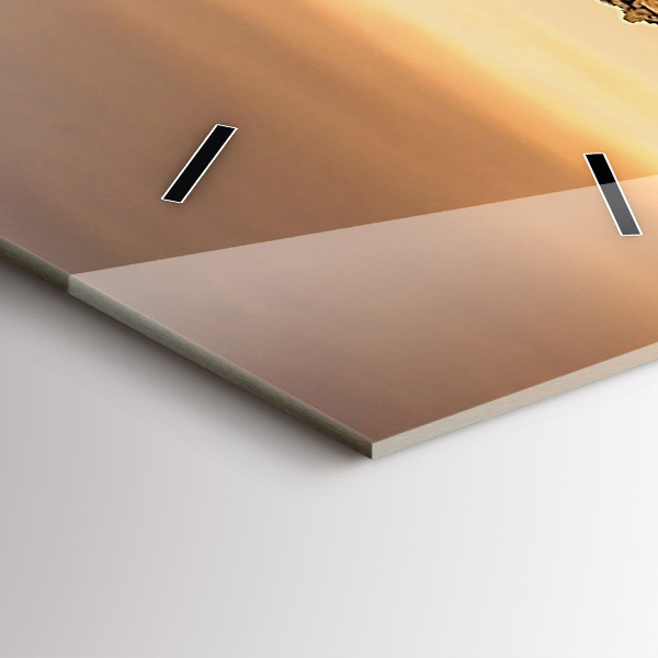 Zegar szklany pionowy Piramidy i zachód słońca