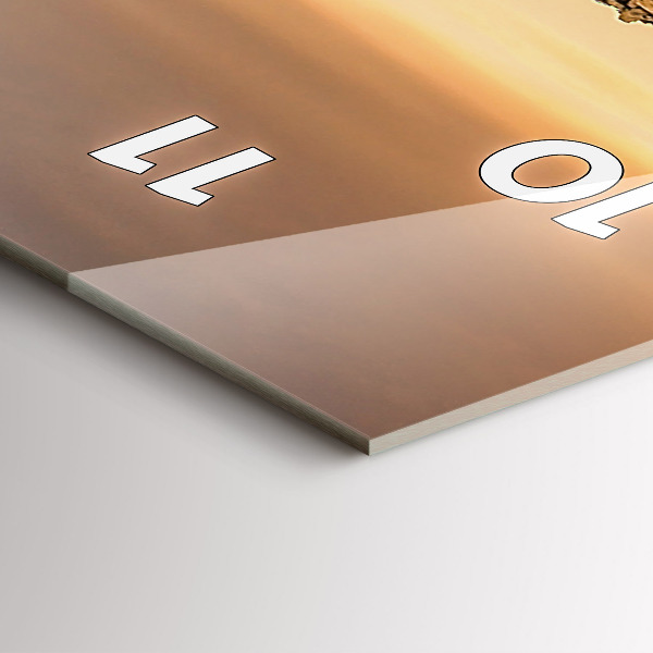 Zegar szklany pionowy Piramidy i zachód słońca