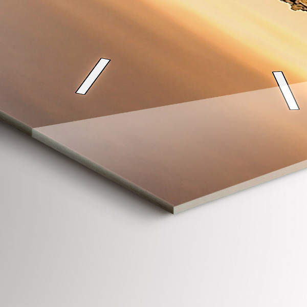 Zegar szklany pionowy Piramidy i zachód słońca