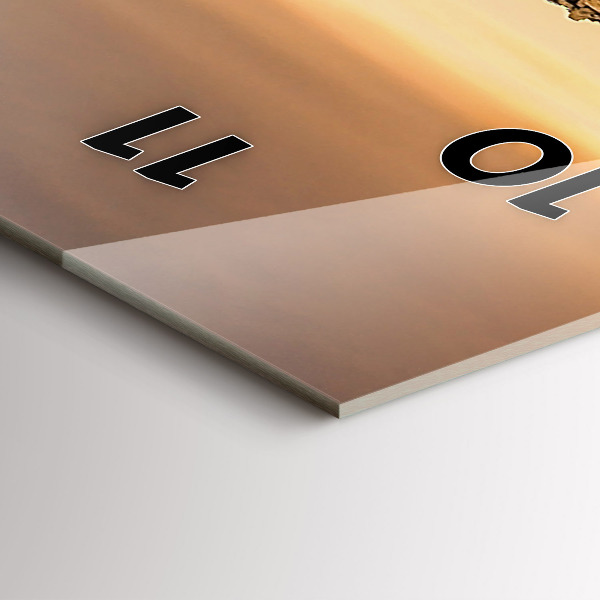 Zegar szklany pionowy Piramidy i zachód słońca