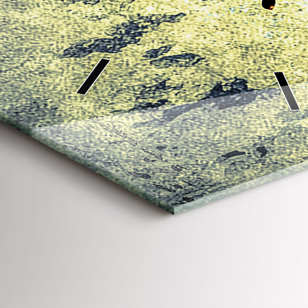 Zegar szklany pionowy Motyl vintage styl