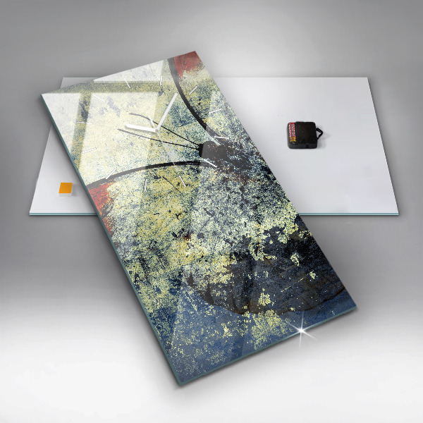 Zegar szklany pionowy Motyl vintage styl