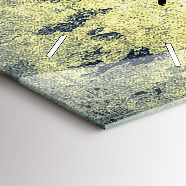 Zegar szklany pionowy Motyl vintage styl