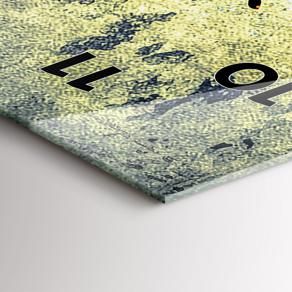 Zegar szklany pionowy Motyl vintage styl