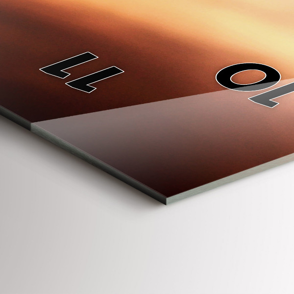 Zegar szklany pionowy Muszla na plaży