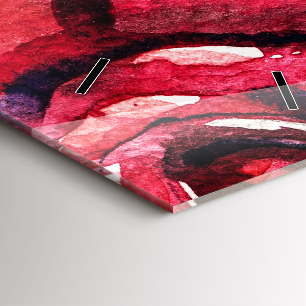 Zegar szklany pionowy Kolorowy portret kobiety