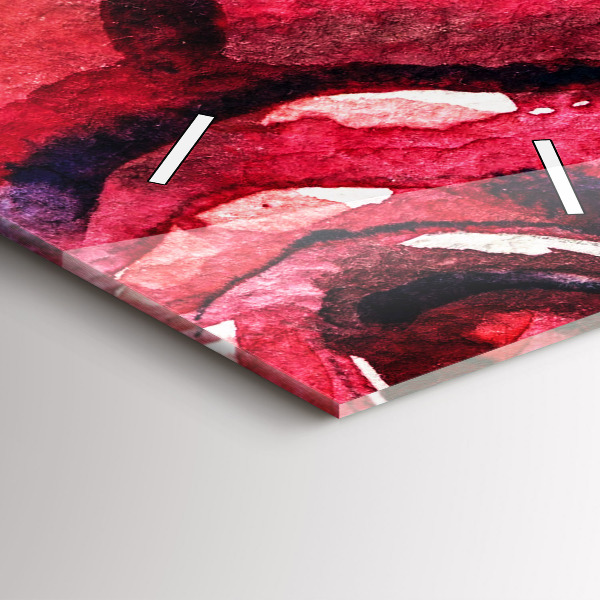 Zegar szklany pionowy Kolorowy portret kobiety