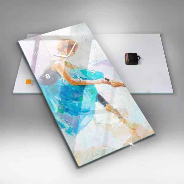 Zegar szklany pionowy Przygotowanie baletnicy