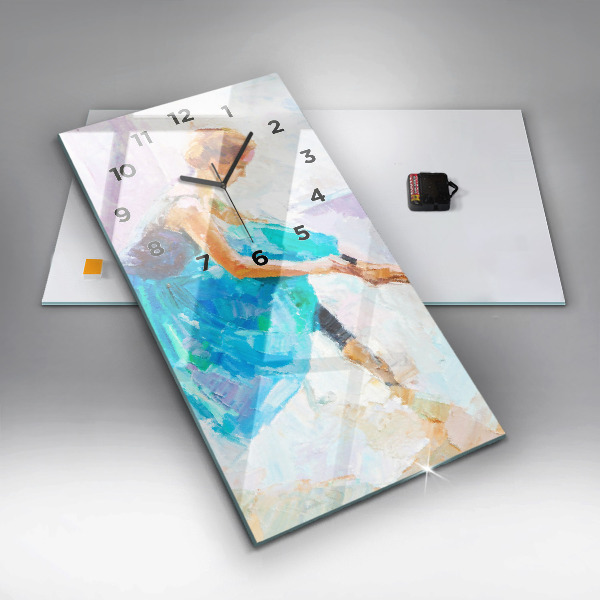 Zegar szklany pionowy Przygotowanie baletnicy