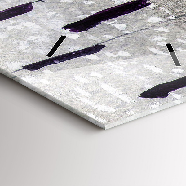 Zegar szklany pionowy Żurawie w trzcinie