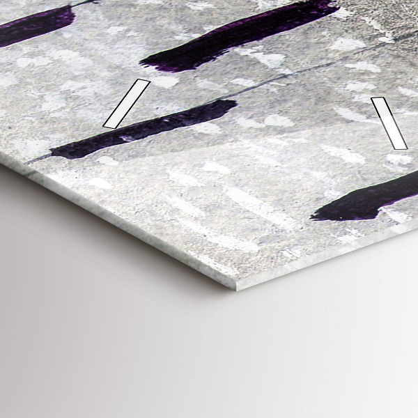 Zegar szklany pionowy Żurawie w trzcinie