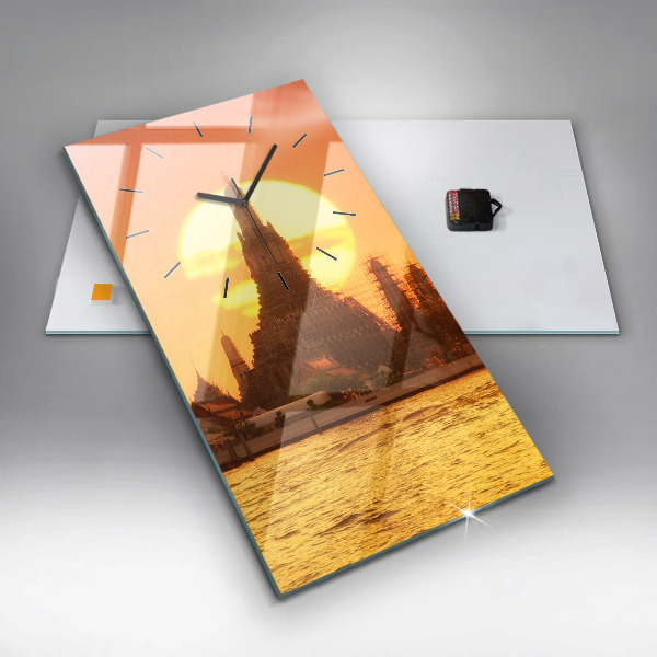 Zegar szklany pionowy Wat arun Bangkok Tajlandia