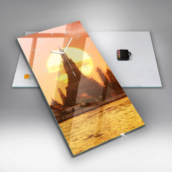 Zegar szklany pionowy Wat arun Bangkok Tajlandia