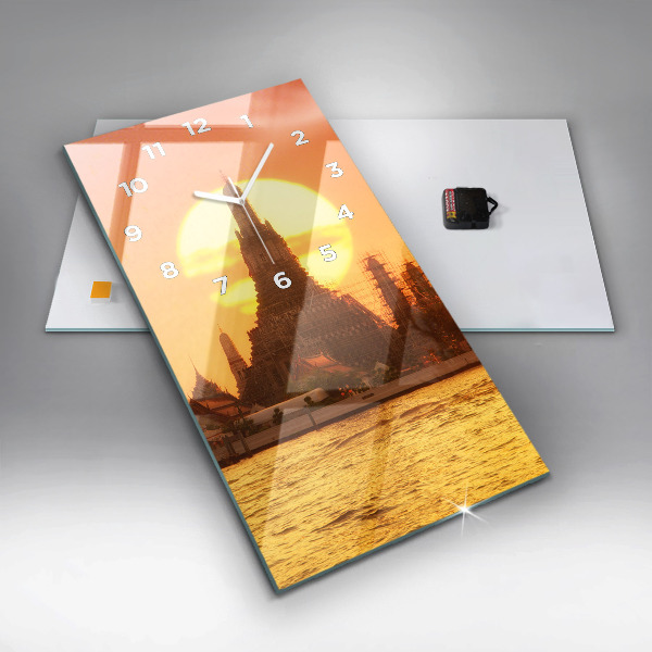 Zegar szklany pionowy Wat arun Bangkok Tajlandia