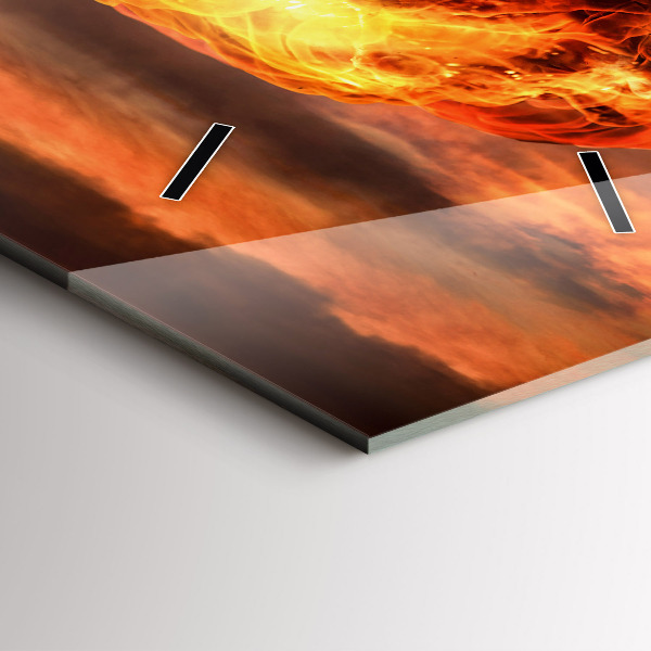 Zegar szklany pionowy Wybuch bomby atomowej