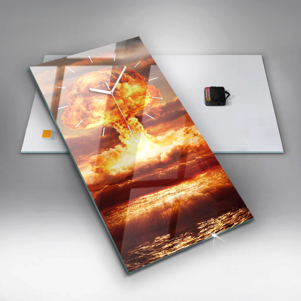 Zegar szklany pionowy Wybuch bomby atomowej