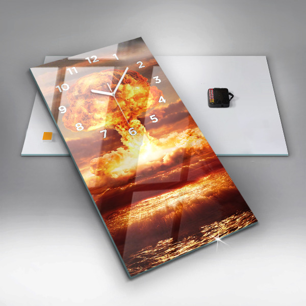 Zegar szklany pionowy Wybuch bomby atomowej