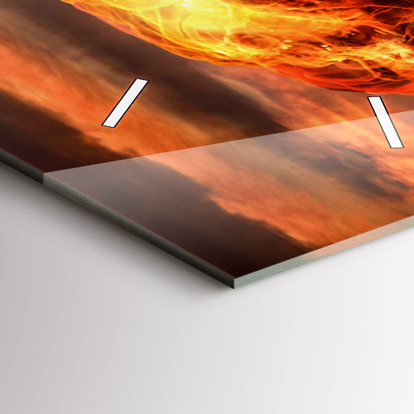 Zegar szklany pionowy Wybuch bomby atomowej