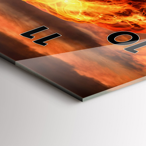 Zegar szklany pionowy Wybuch bomby atomowej