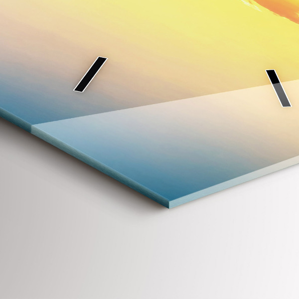 Zegar szklany pionowy Zachód słońca nad wzgórzami