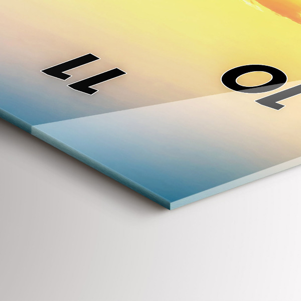 Zegar szklany pionowy Zachód słońca nad wzgórzami