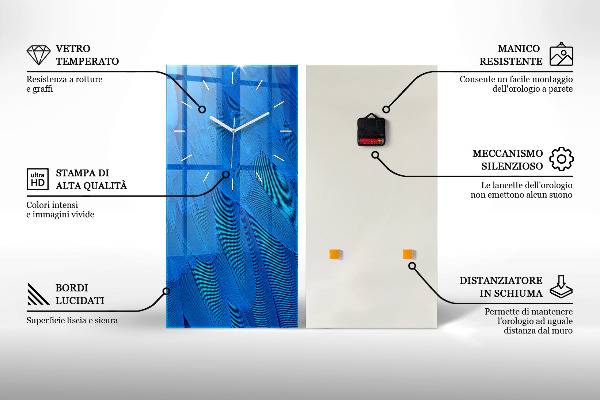 Zegar szklany pionowy Samochód z deską surfingową