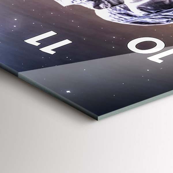 Zegar szklany pionowy Astronauta w kosmosie