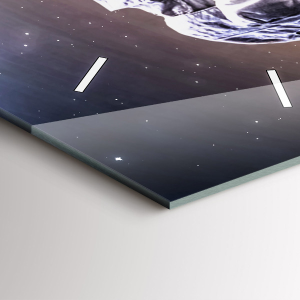 Zegar szklany pionowy Astronauta w kosmosie