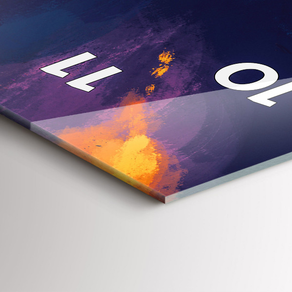 Zegar szklany pionowy Dziecko i balony