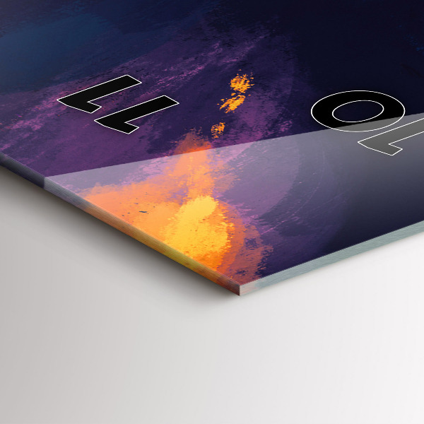 Zegar szklany pionowy Dziecko i balony