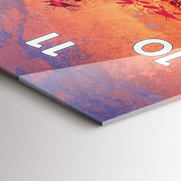 Zegar szklany pionowy Jesienny Krajobraz