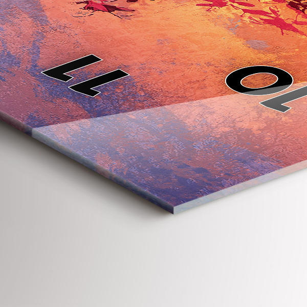 Zegar szklany pionowy Jesienny Krajobraz