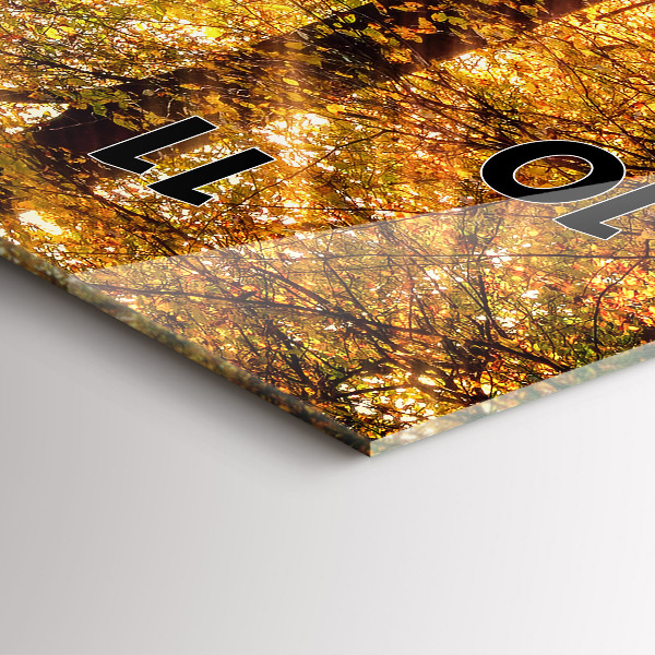 Zegar szklany pionowy Jesienna sceneria leśna