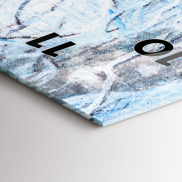 Zegar szklany pionowy Wilki w lesie