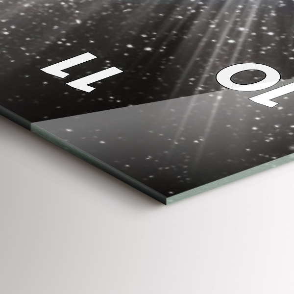 Zegar szklany pionowy Ziemia Księżyc Słońce