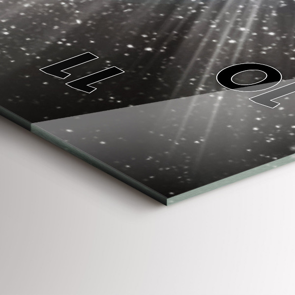 Zegar szklany pionowy Ziemia Księżyc Słońce