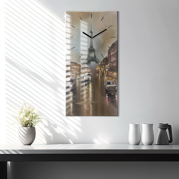 Zegar szklany pionowy Architektura miasta Paryż