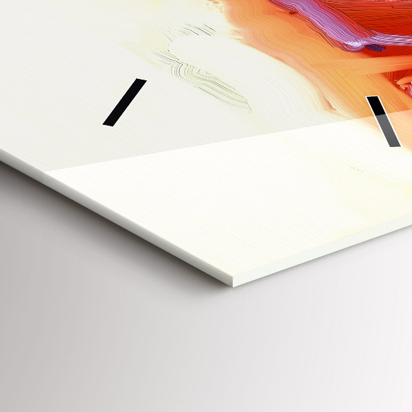 Zegar szklany pionowy Kolorowe maki