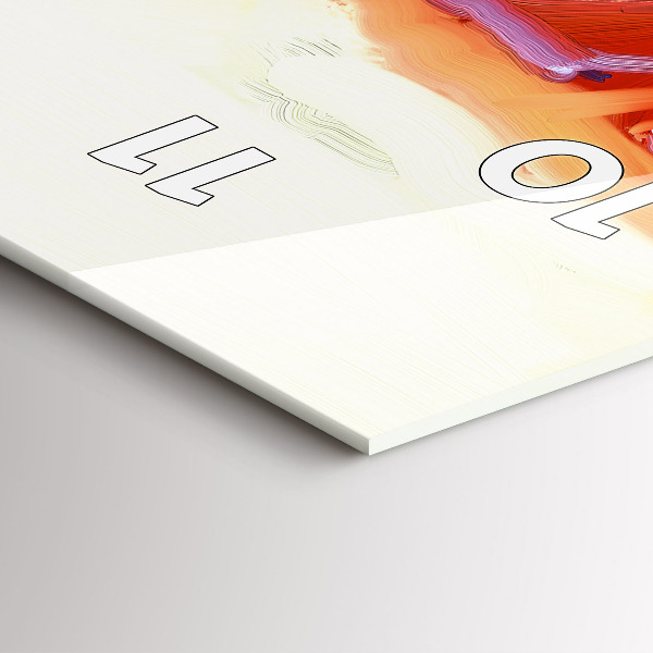 Zegar szklany pionowy Kolorowe maki