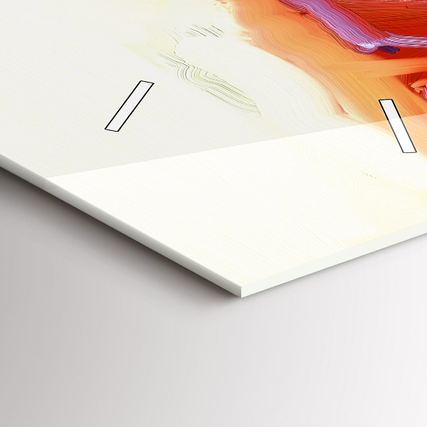 Zegar szklany pionowy Kolorowe maki