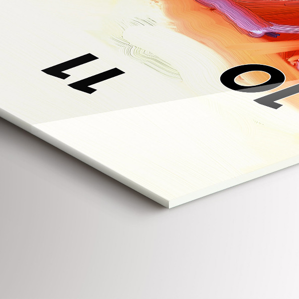 Zegar szklany pionowy Kolorowe maki