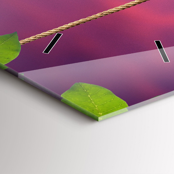 Zegar szklany pionowy Domek dla ptaków